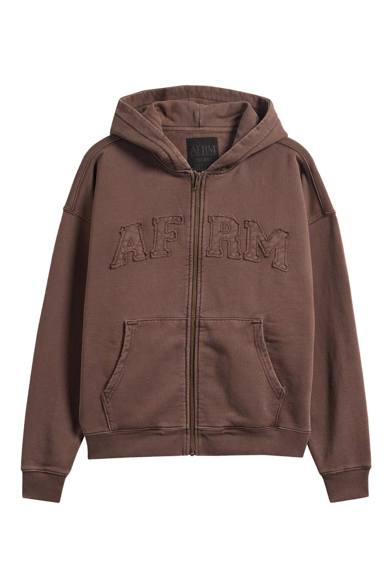 Cameron Cotton Zip Hoodie, Alternate, color, ESPRESSO