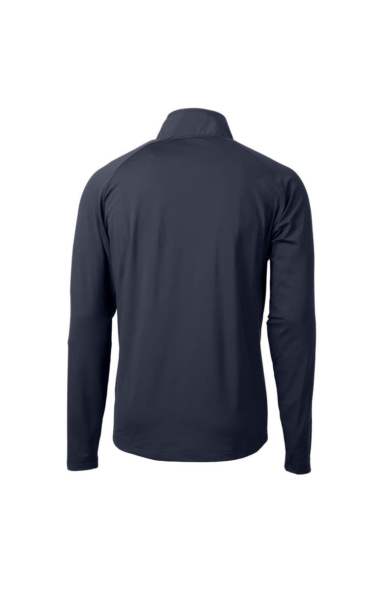 Cutter & Buck Men's Cutter & Buck Navy Toledo Mud Hens Adapt Eco Knit Hybrid Recycled Quarter-Zip Top, Alternate, color, Navy