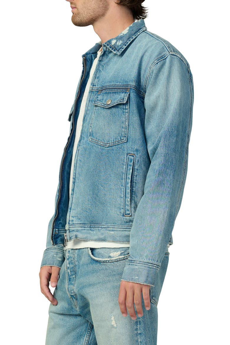 Alan Zip Denim Jacket, Alternate, color, TUJUNGA