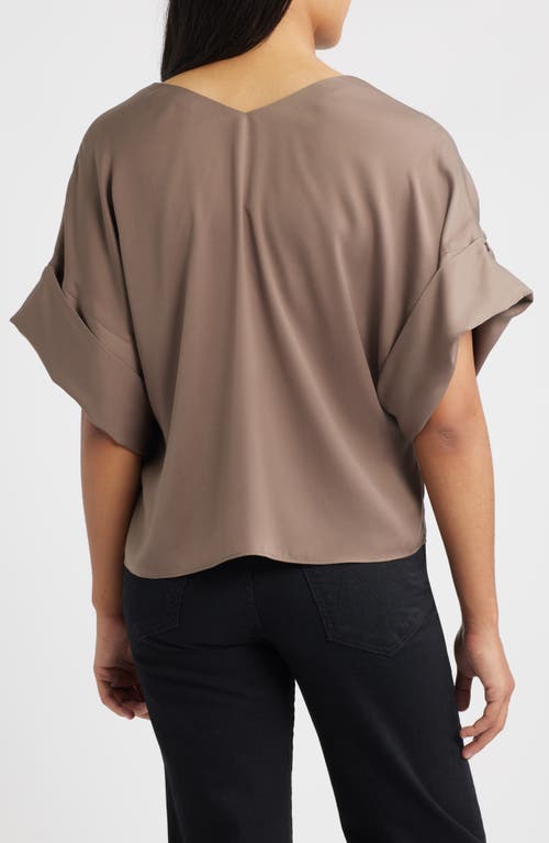 Wit & Wisdom Roll Cuff Dolman Top In Gray