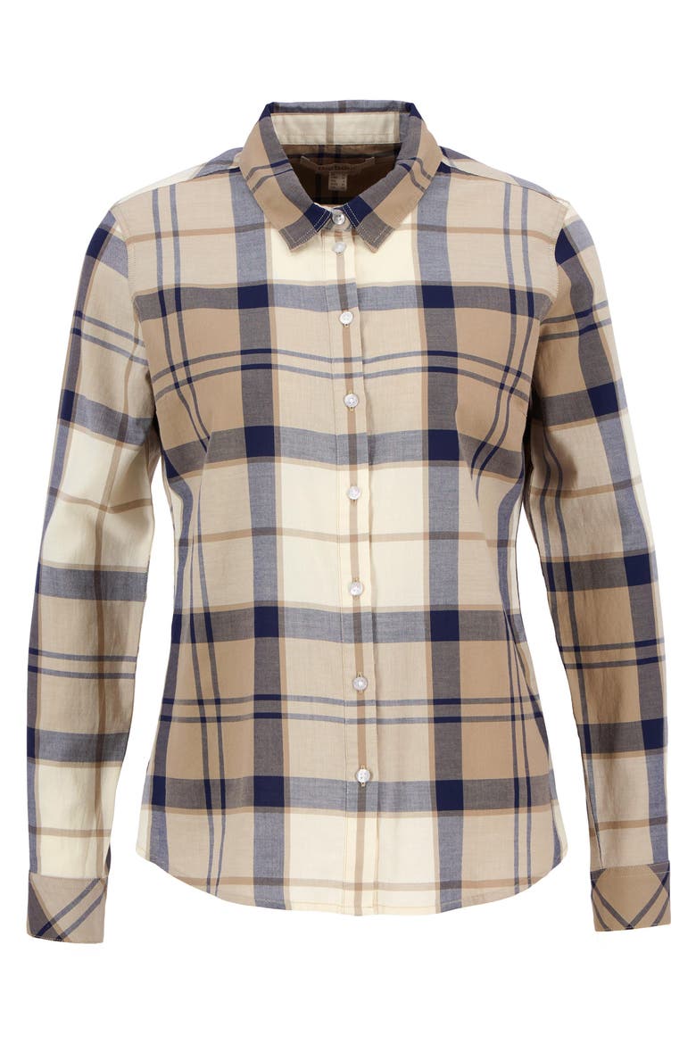 Bredon Tartan Cotton Button-Up Shirt, Alternate, color, DRESS NAVY TARTAN