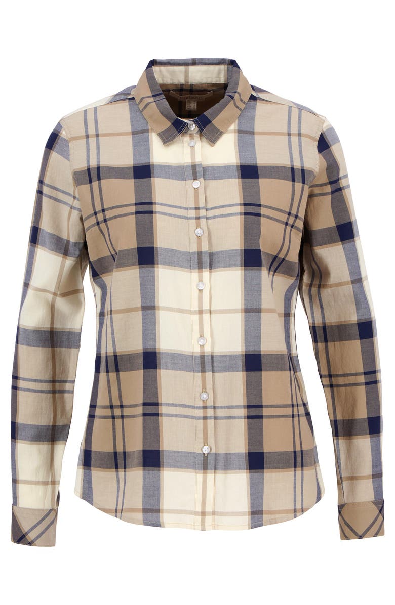 Barbour Bredon Tartan Cotton Button-Up Shirt, Alternate, color, Dress Navy Tartan