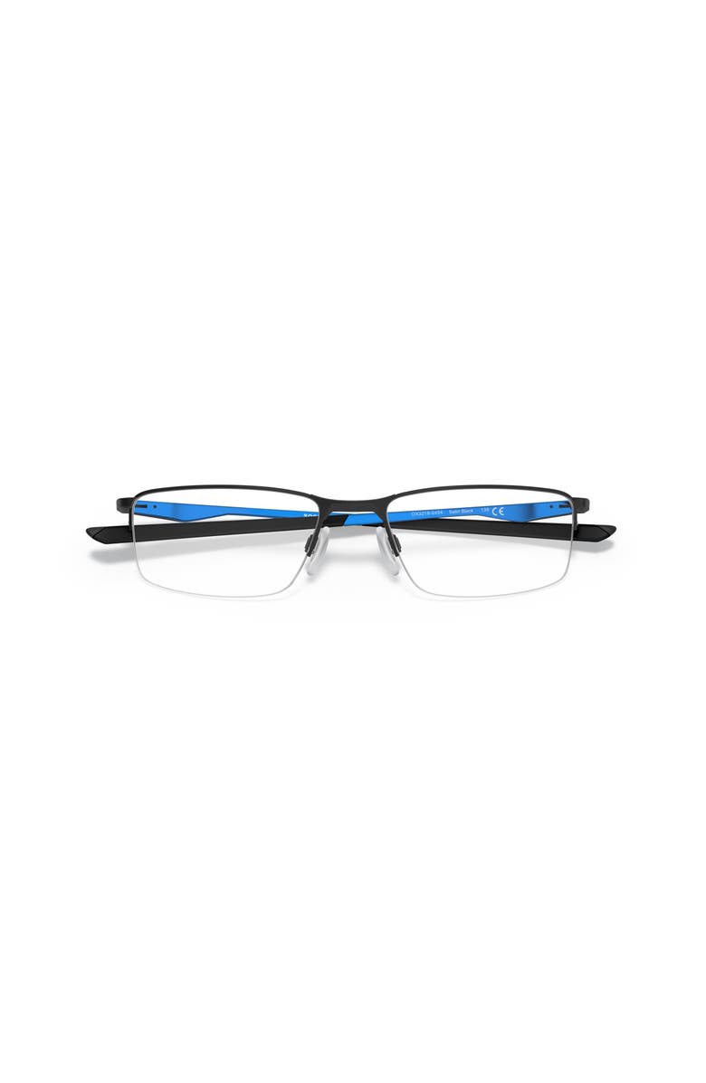 Oakley 54mm Rectangle optical glasses, Alternate, color, Black/ Blue