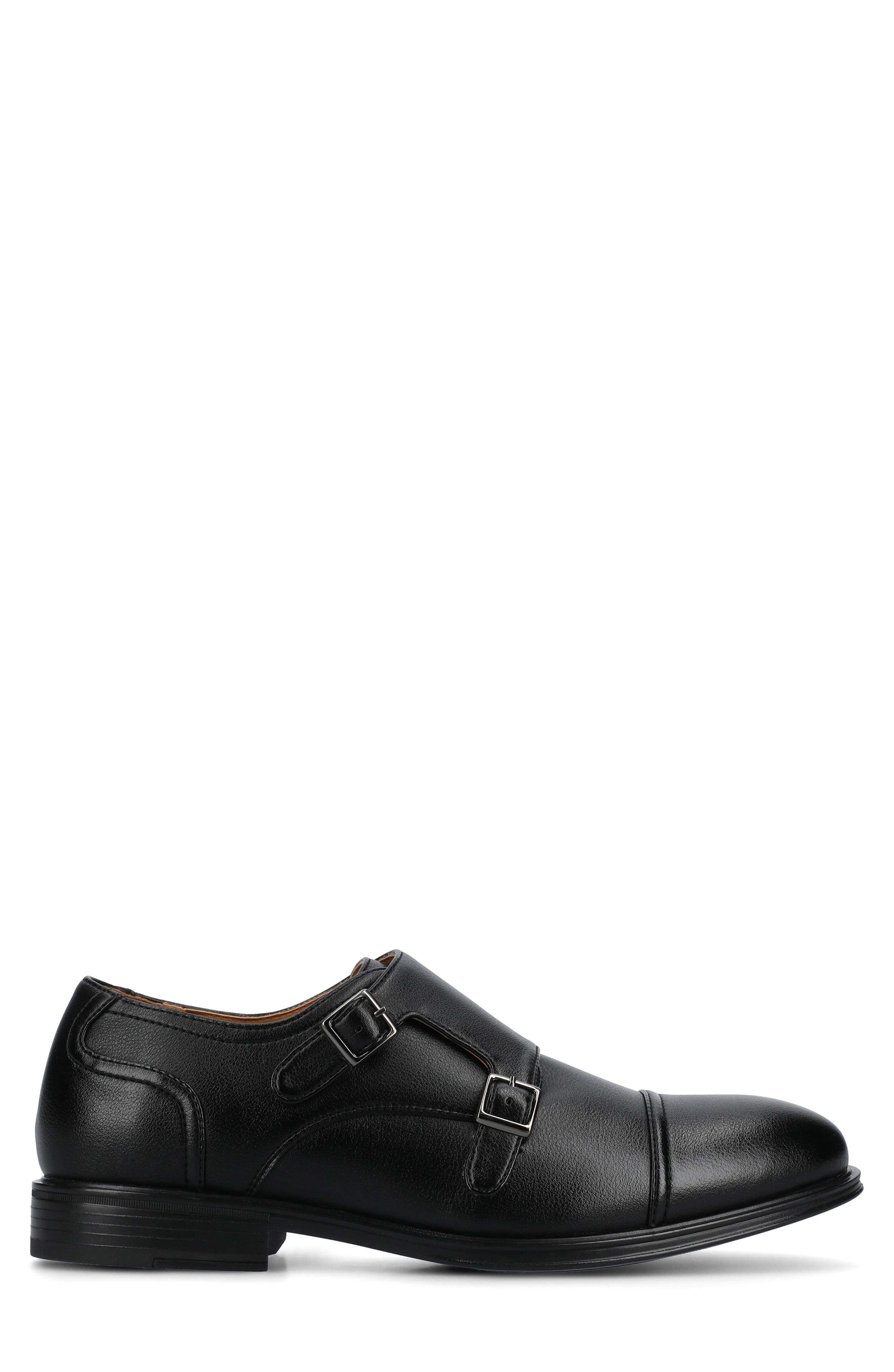VANCE CO Dillon Double Monk Shoe, Alternate, color, Black