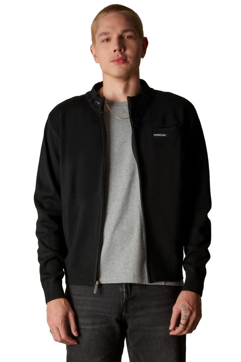Men's Iconic Racer Sweater, Alternate, color, Black