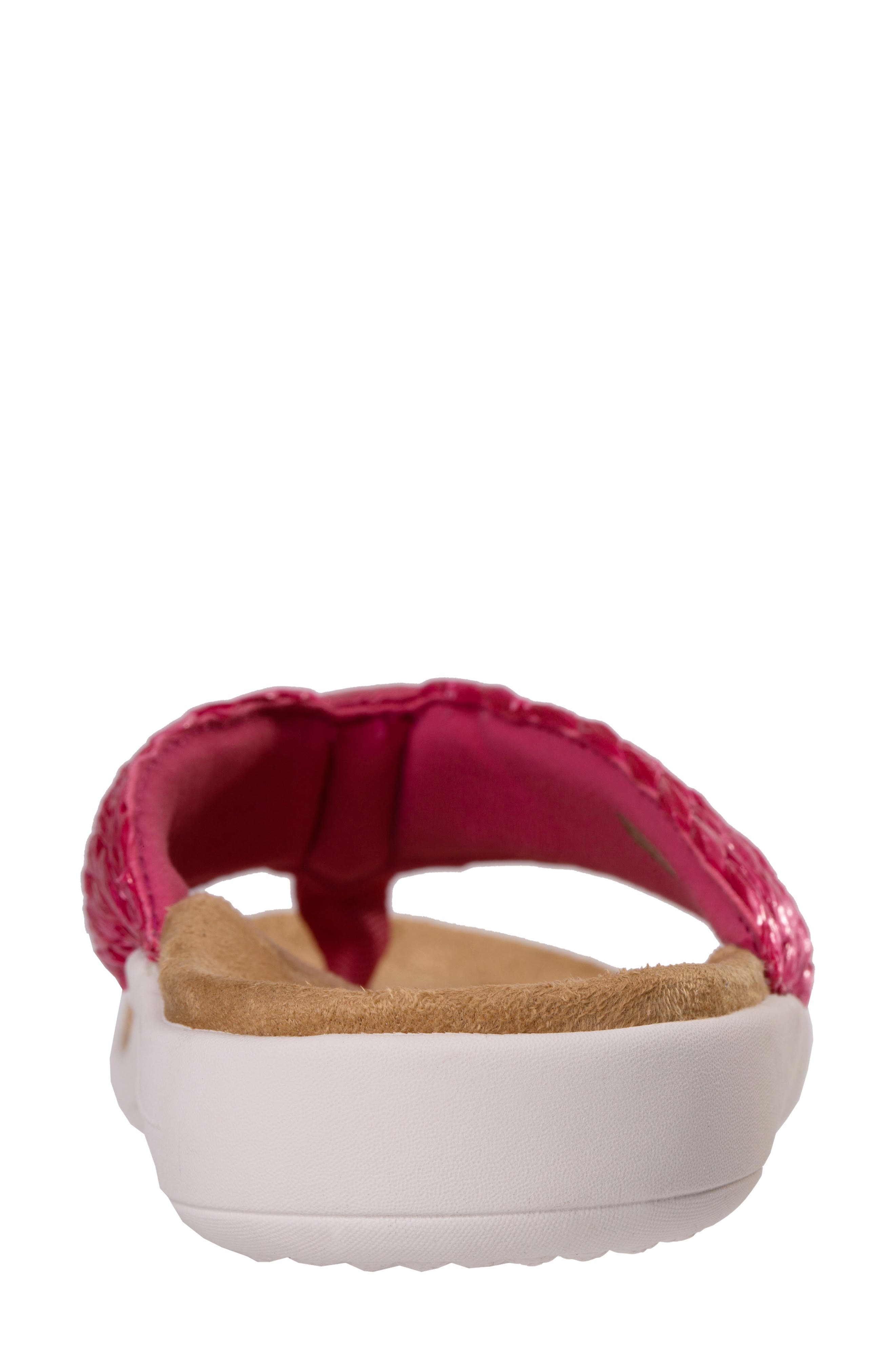 Yumi Raffia Flip Flop, Alternate, color, PINK