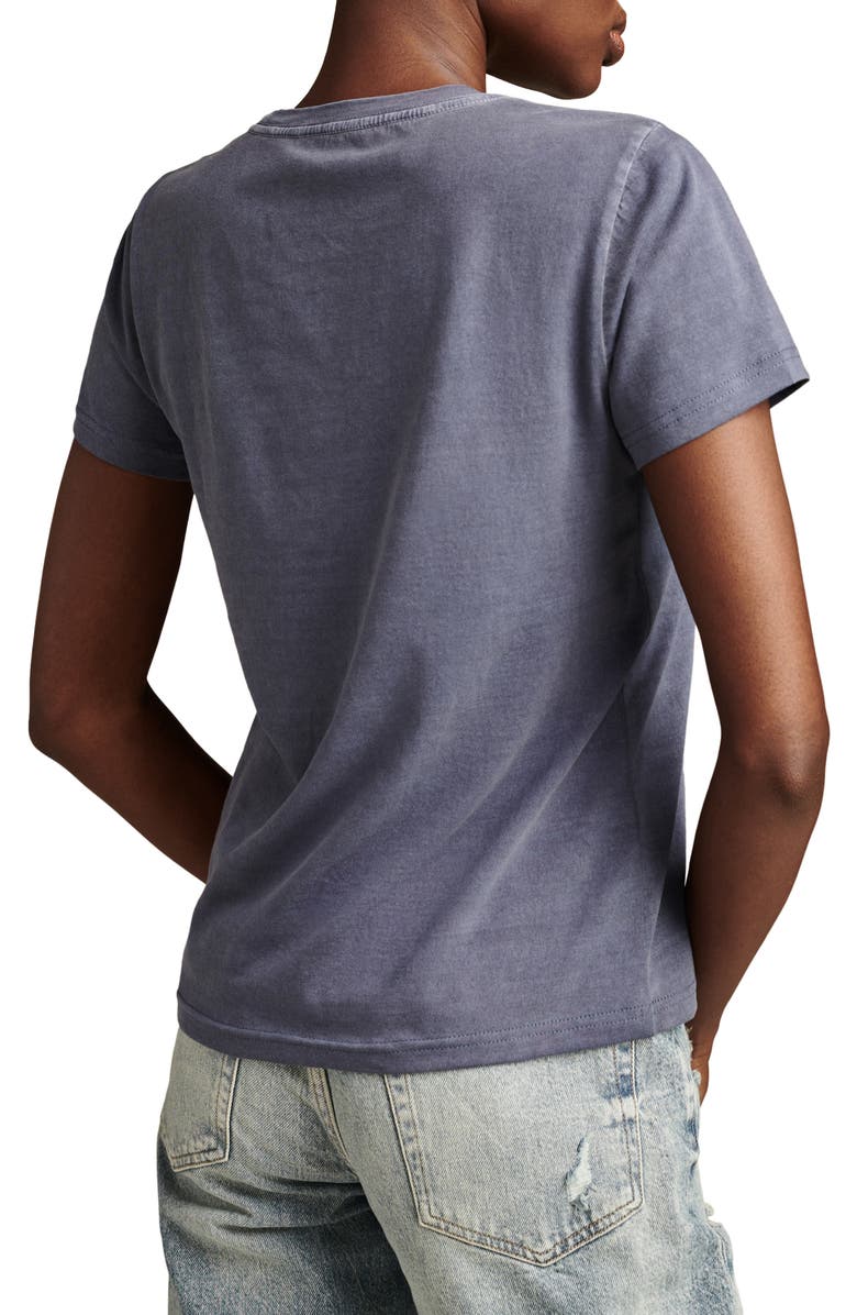 Lucky Brand Floral Embroidered Cotton Graphic T-Shirt, Alternate, color,