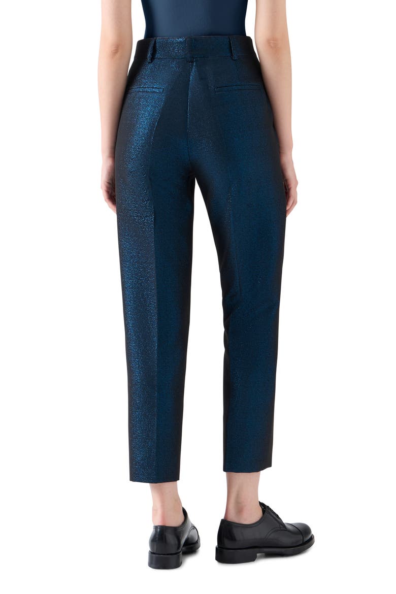 Feryn Metallic Tapered Leg Pants, Alternate, color, METALLIC BLUE