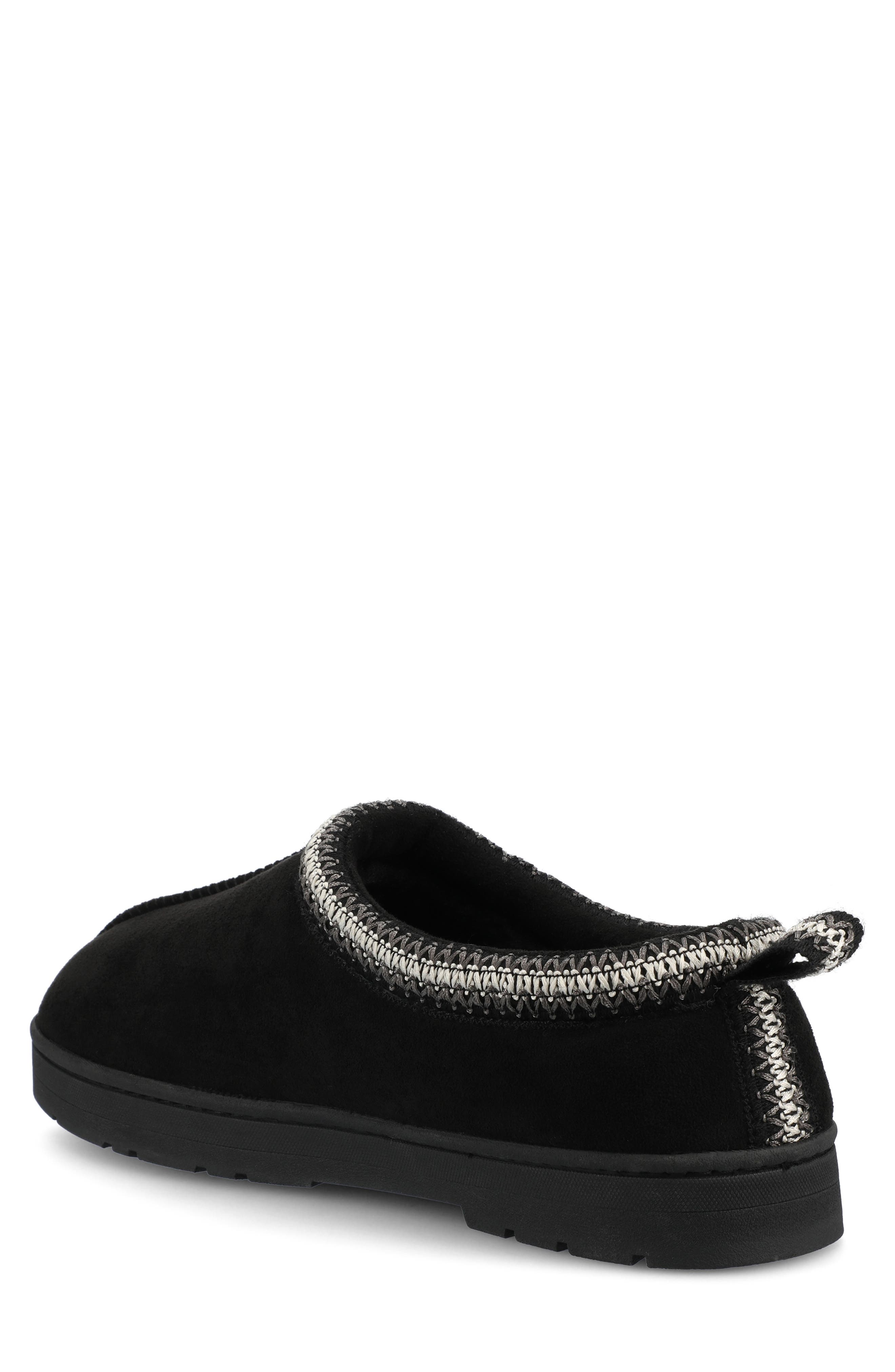 VANCE CO Lance Leather Slipper, Alternate, color, Black
