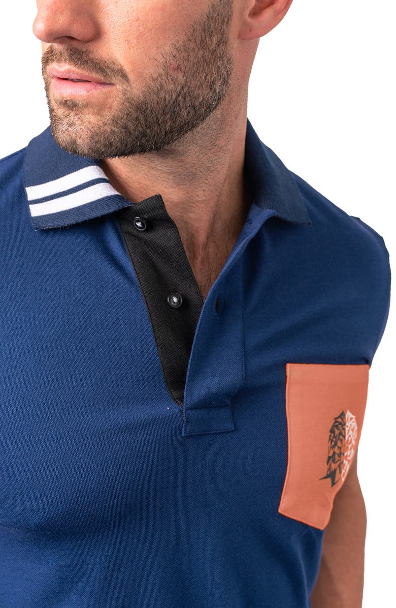 Maceoo Mozartclasstip Regular Fit Egyptian Cotton Polo, Alternate, color, Purple