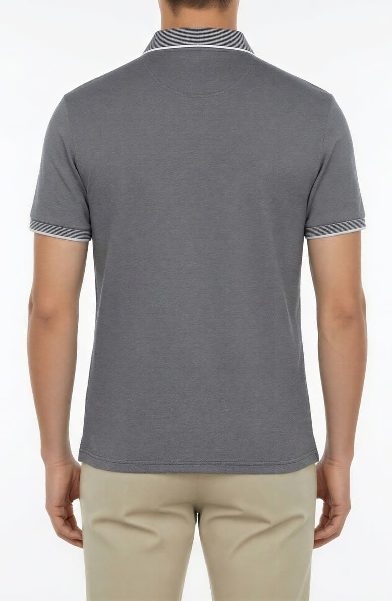 Victor Emmanuel Tipped Knit Polo, Alternate, color, Black