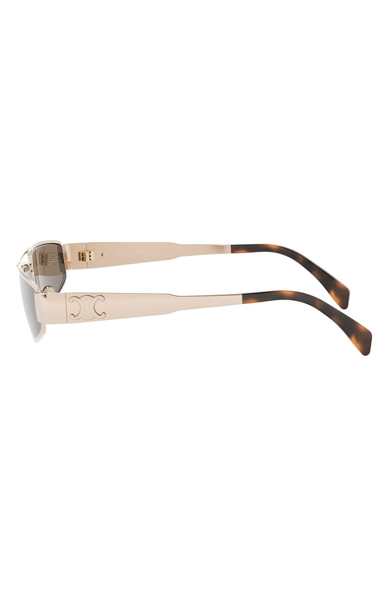 CELINE Triomphe 59mm Geometric Sunglasses, Alternate, color, Shiny Rose Gold / Brown