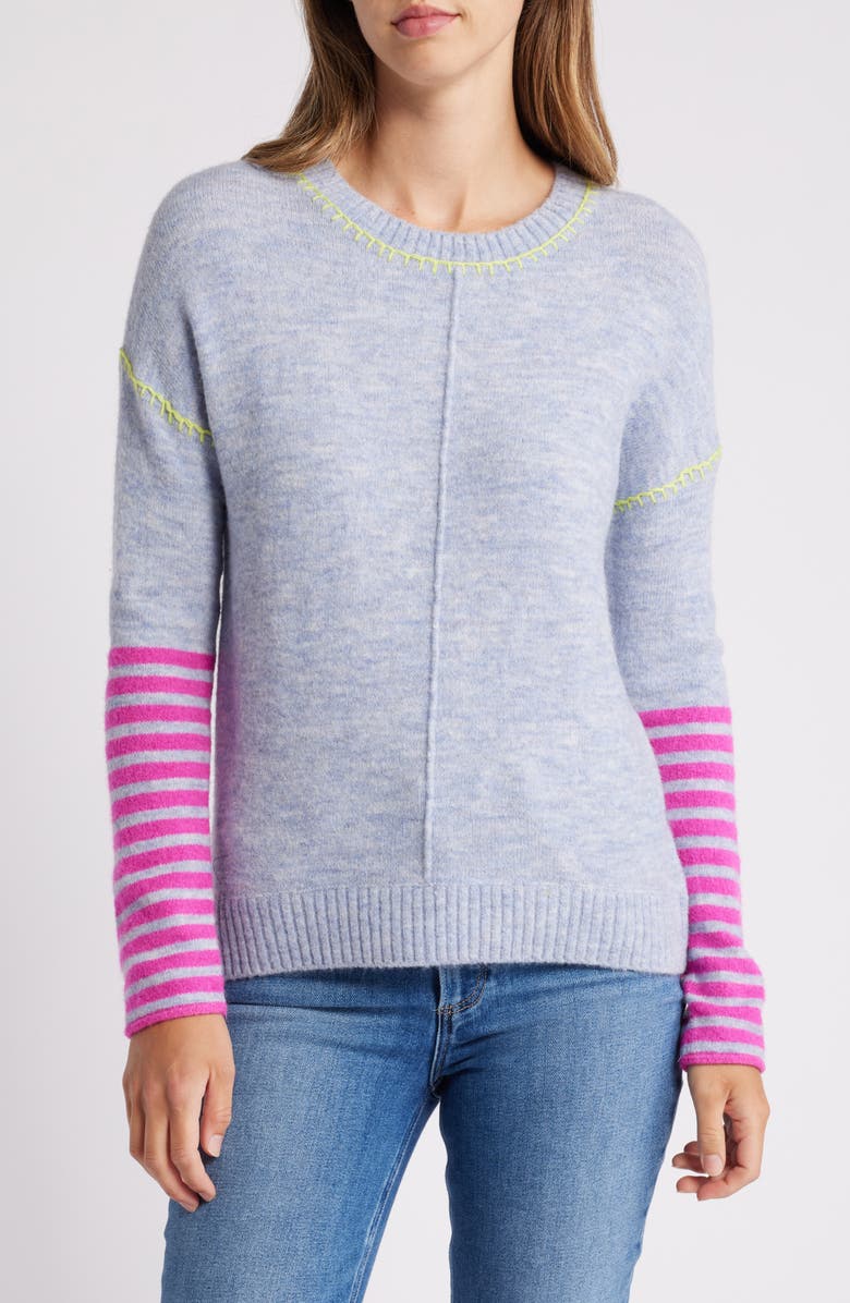 Hatley Avery Stripe Cuff Sweater, Main, color, 