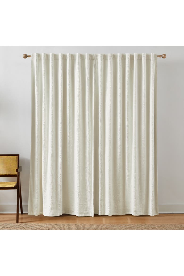 Capstone Whisper Cotton Blackout Window Panel, Alternate, color, Cream