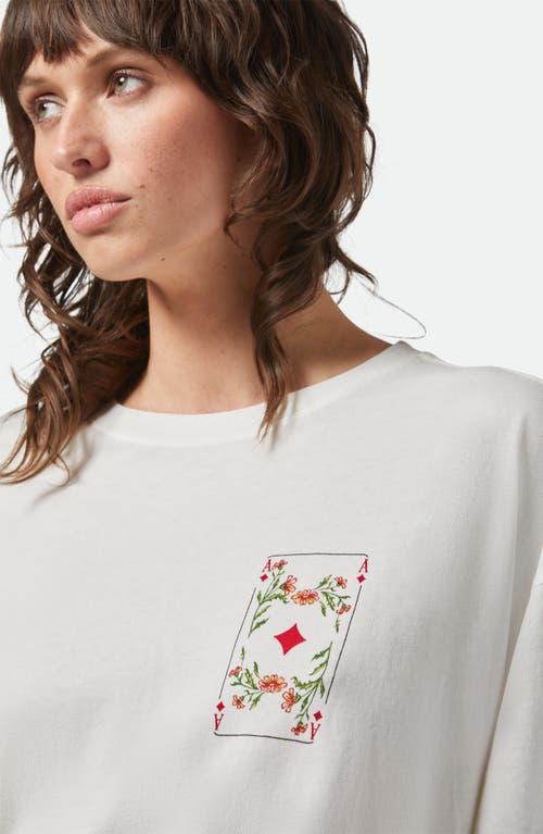 Brixton Botanical Ace Cotton Graphic T-shirt In White