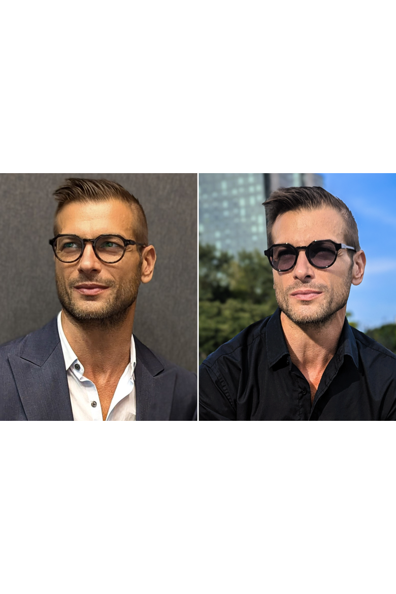 Paul Photochromic  Blue Light Reading Glasses, Alternate, color, Greige Peach and Olive