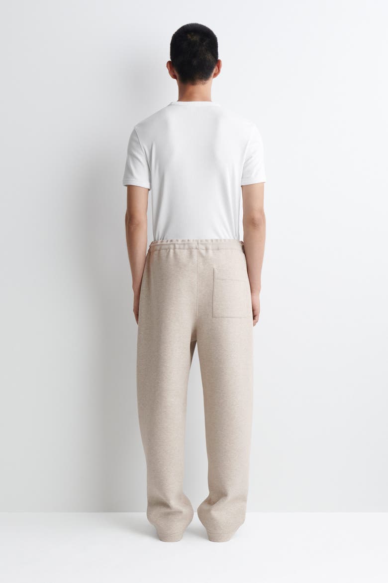 Scuba Knit Relaxed-Fit Barrel-Leg Joggers, Alternate, color, BEIGE MÉLANGE