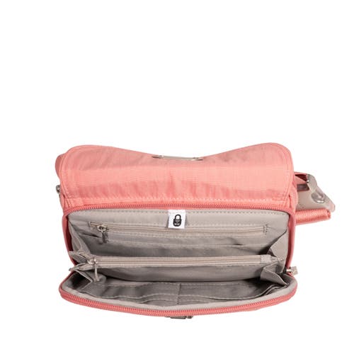 Baggallini Coastal Flip Lock Sling Bag In Terracotta