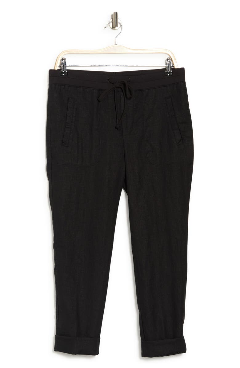 James Perse Solid Linen Drawstring Pants, Alternate, color, 