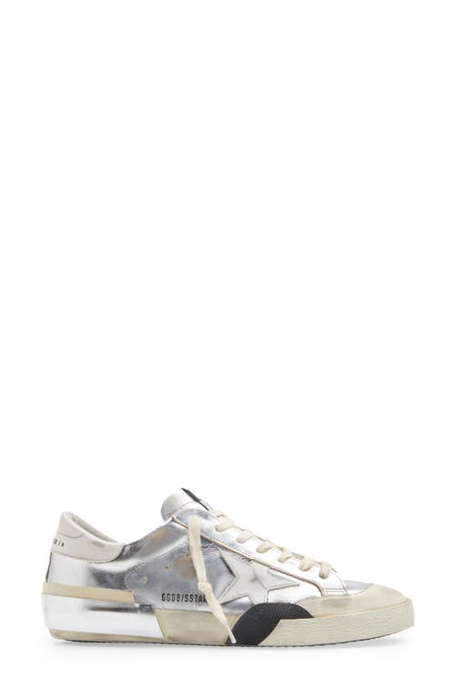 Golden Goose Super-star Penstar Low Top Sneaker In Silver