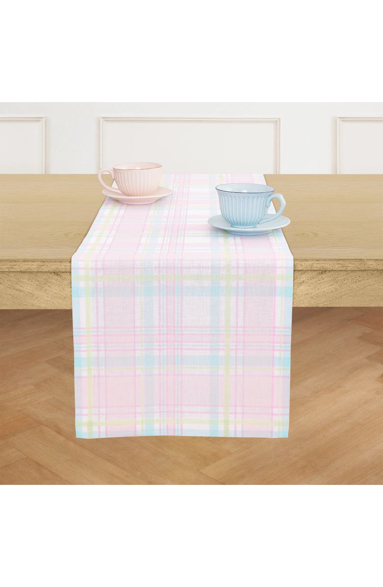 Solino Home Linen Table Runner for Dining Table, Holiday and Everyday Table Decor - Palm Beach Plaid, Main, color, Palm Beach Plaid