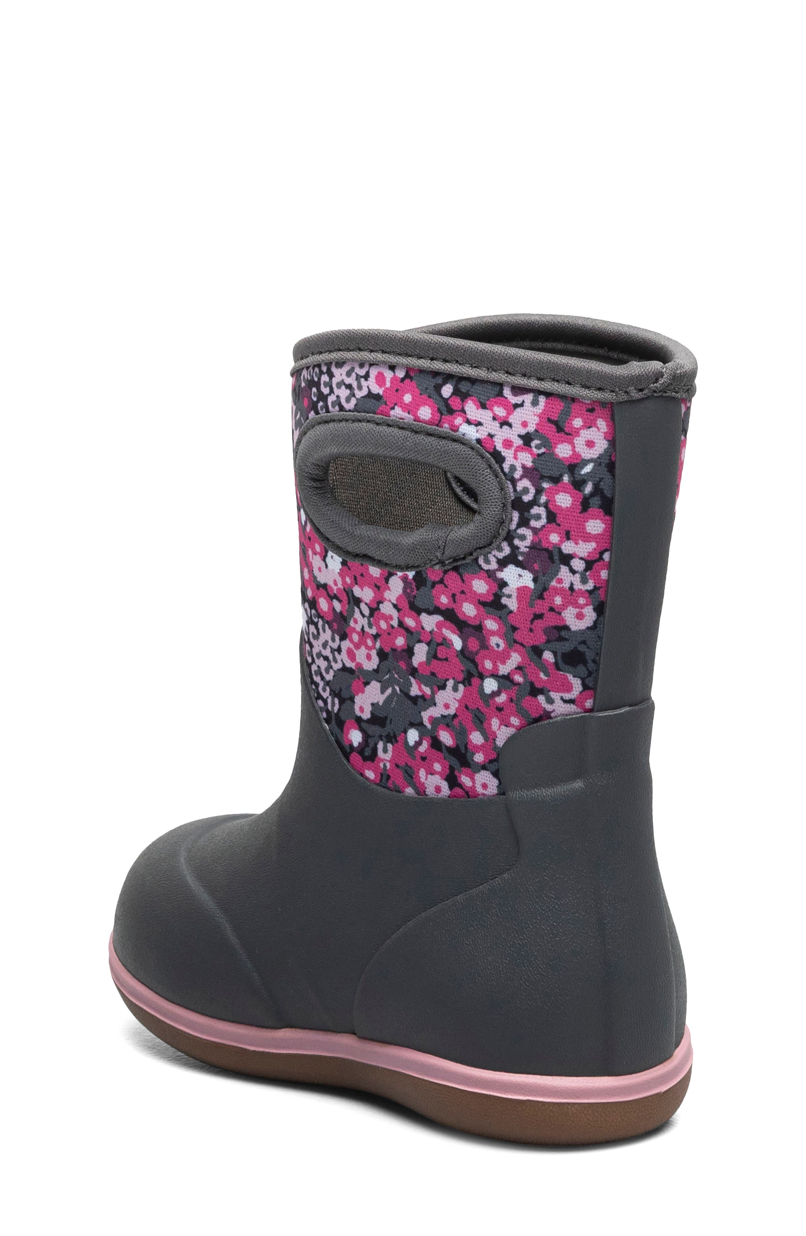 Kids' Baby Classic Impressionist Waterproof Rain Boot, Alternate, color, DARK GRAY MULTI
