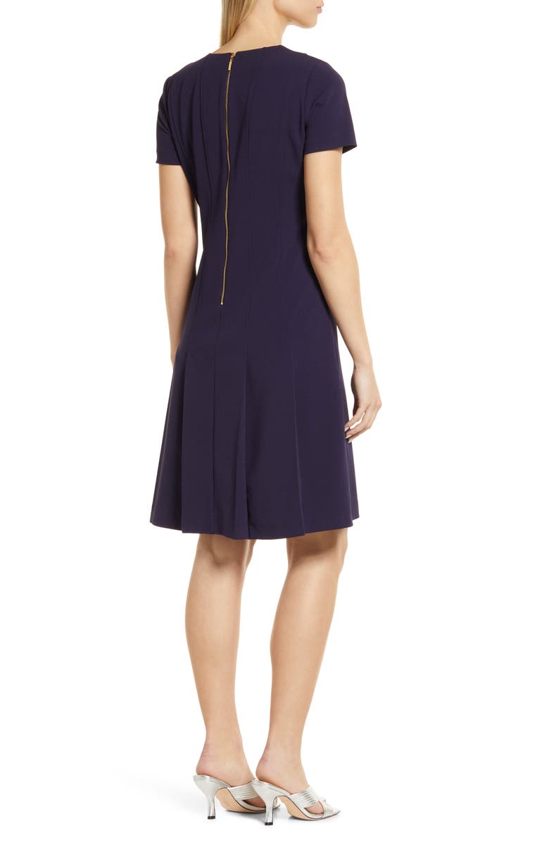 Tahari ASL Fit & Flare Stretch Crepe Dress, Alternate, color,
