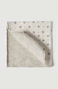 Brunello Cucinelli Silk pocket square with geometric design