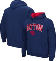 COLOSSEUM Men's Colosseum Navy Dayton Flyers Arch and Logo Pullover Hoodie