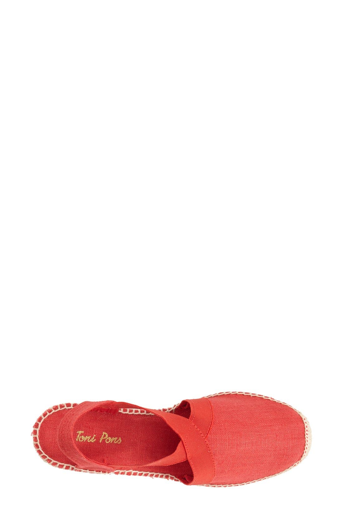 'Ter' Slingback Espadrille Sandal, Alternate, color, RED