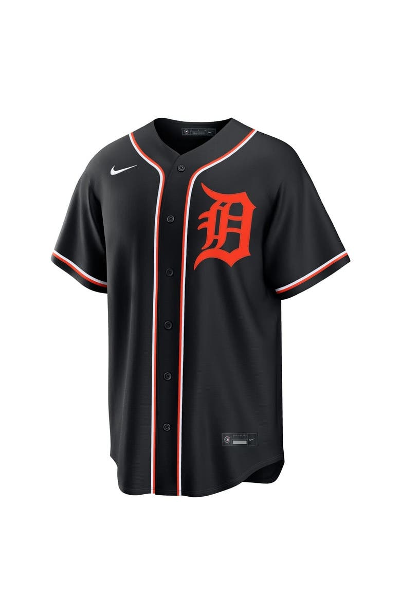 Nike Men's Nike Riley Greene Detroit Tigers Fashion Replica Black Out Jersey, Alternate, color, Black