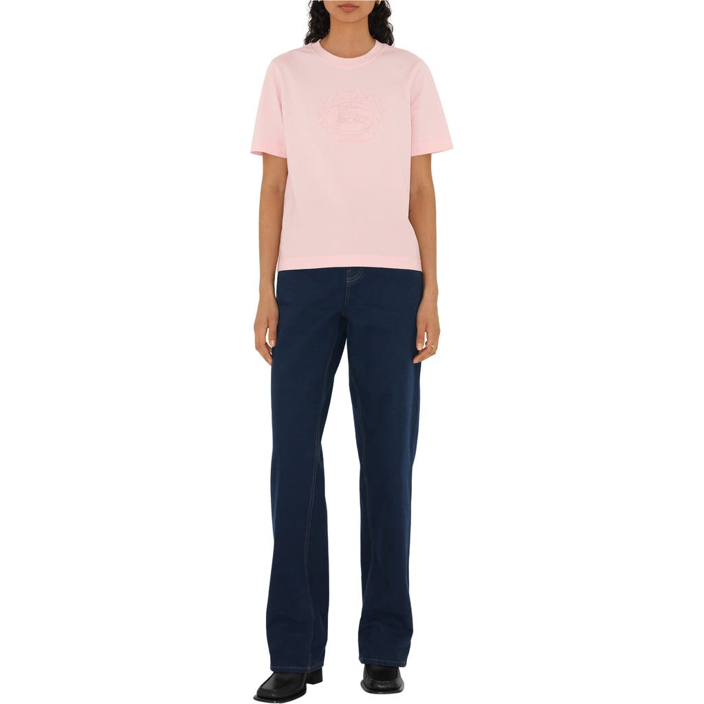 Burberry Boxy Cotton T-shirt In Pink