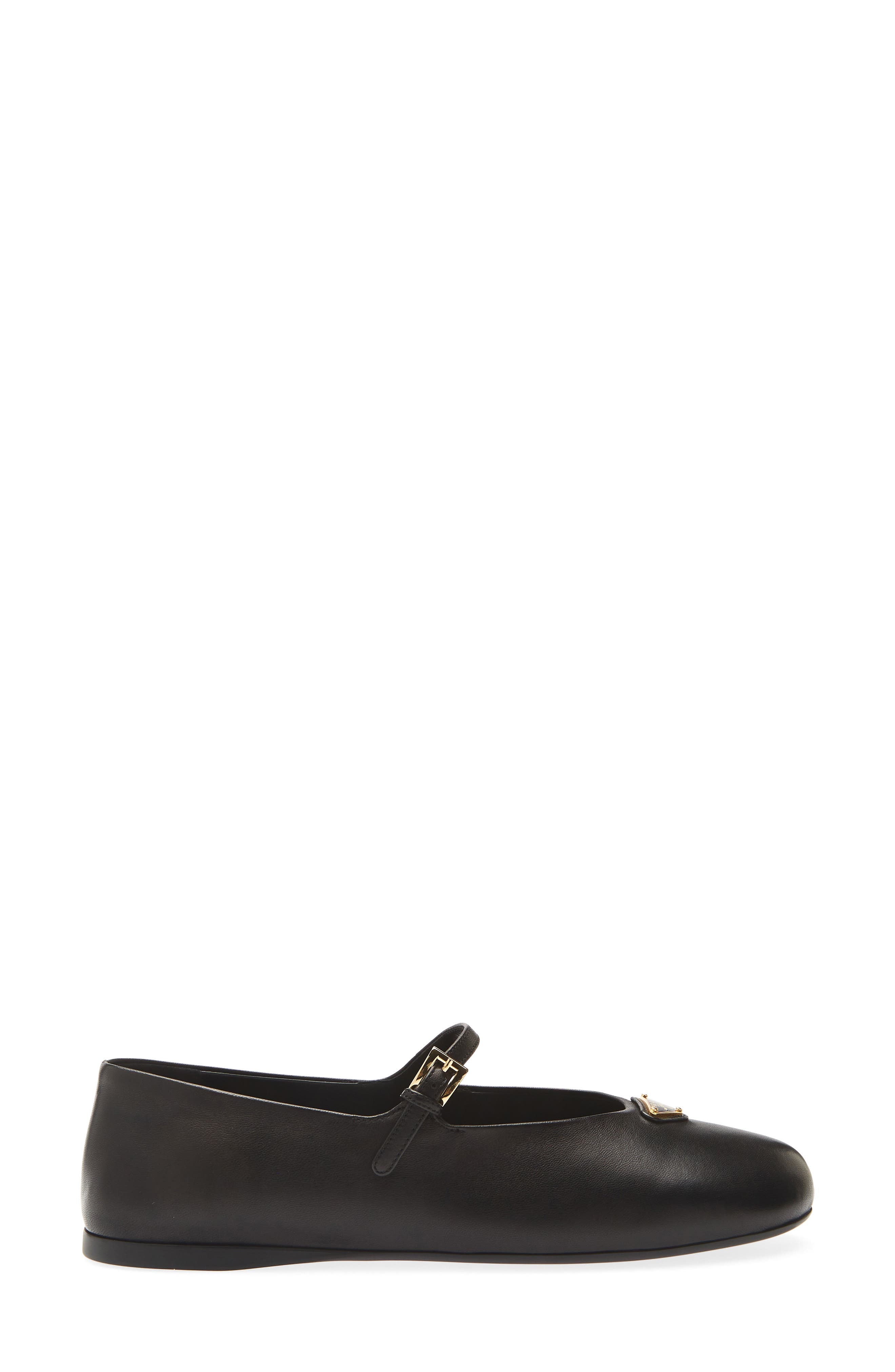 Logo Mary Jane Flat, Alternate, color, NERO