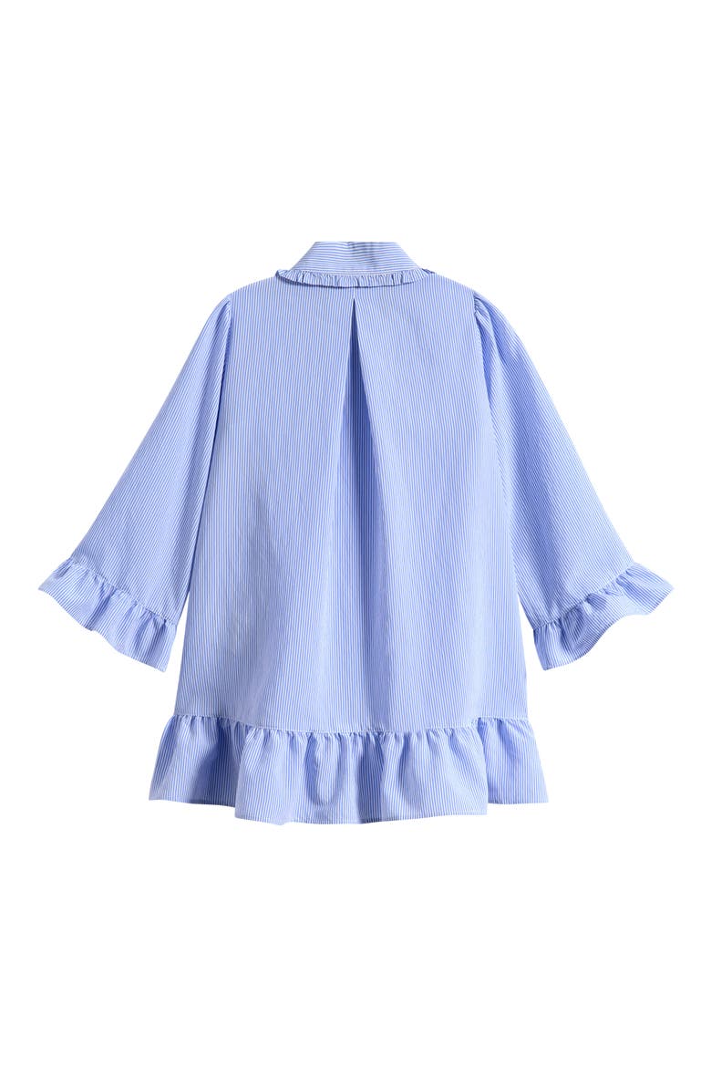 Kids' Stripe Long Sleeve Shirtdress, Alternate, color, LIGHT BLUE