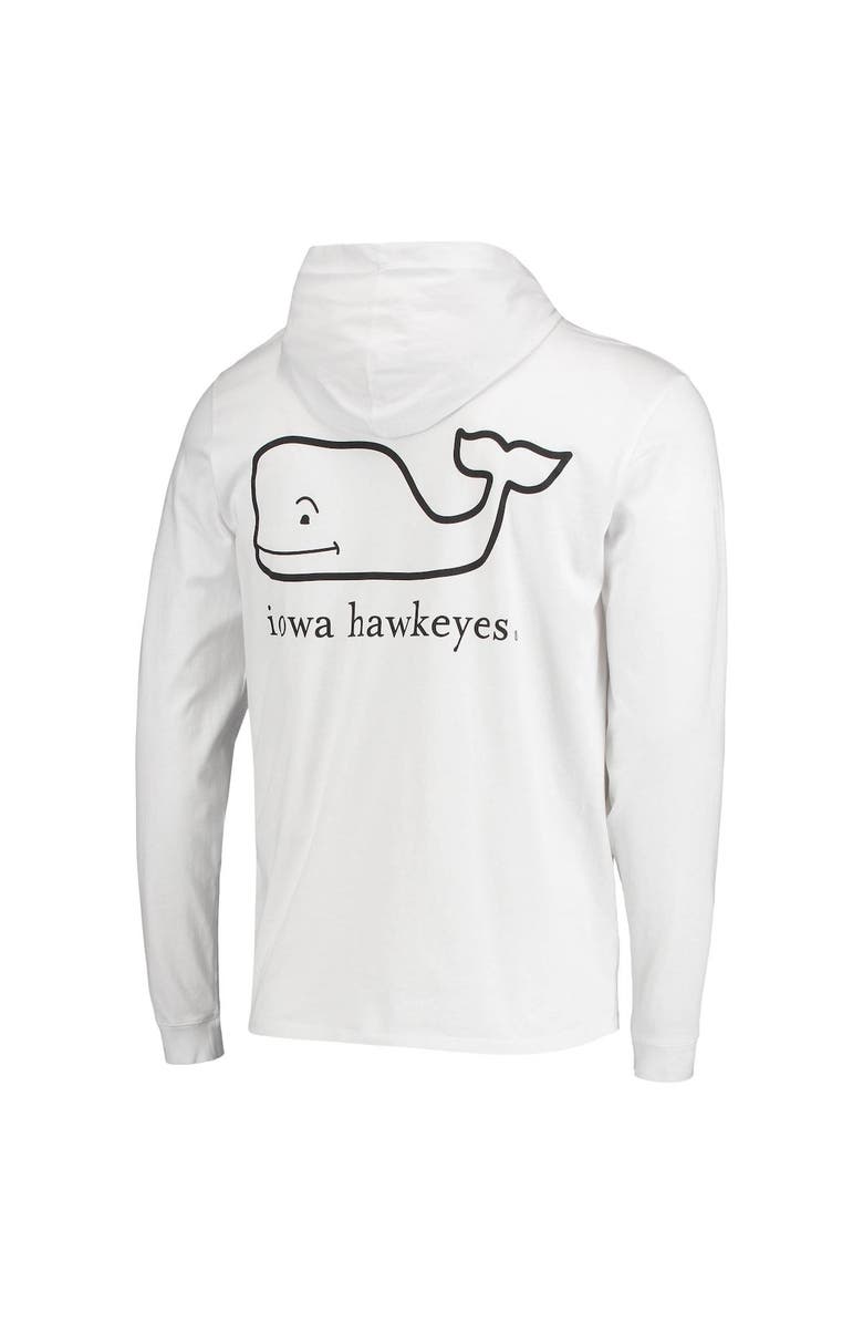 vineyard vines Men's Vineyard Vines White Iowa Hawkeyes Campus 2.0 Long Sleeve Hoodie T-Shirt, Alternate, color, 