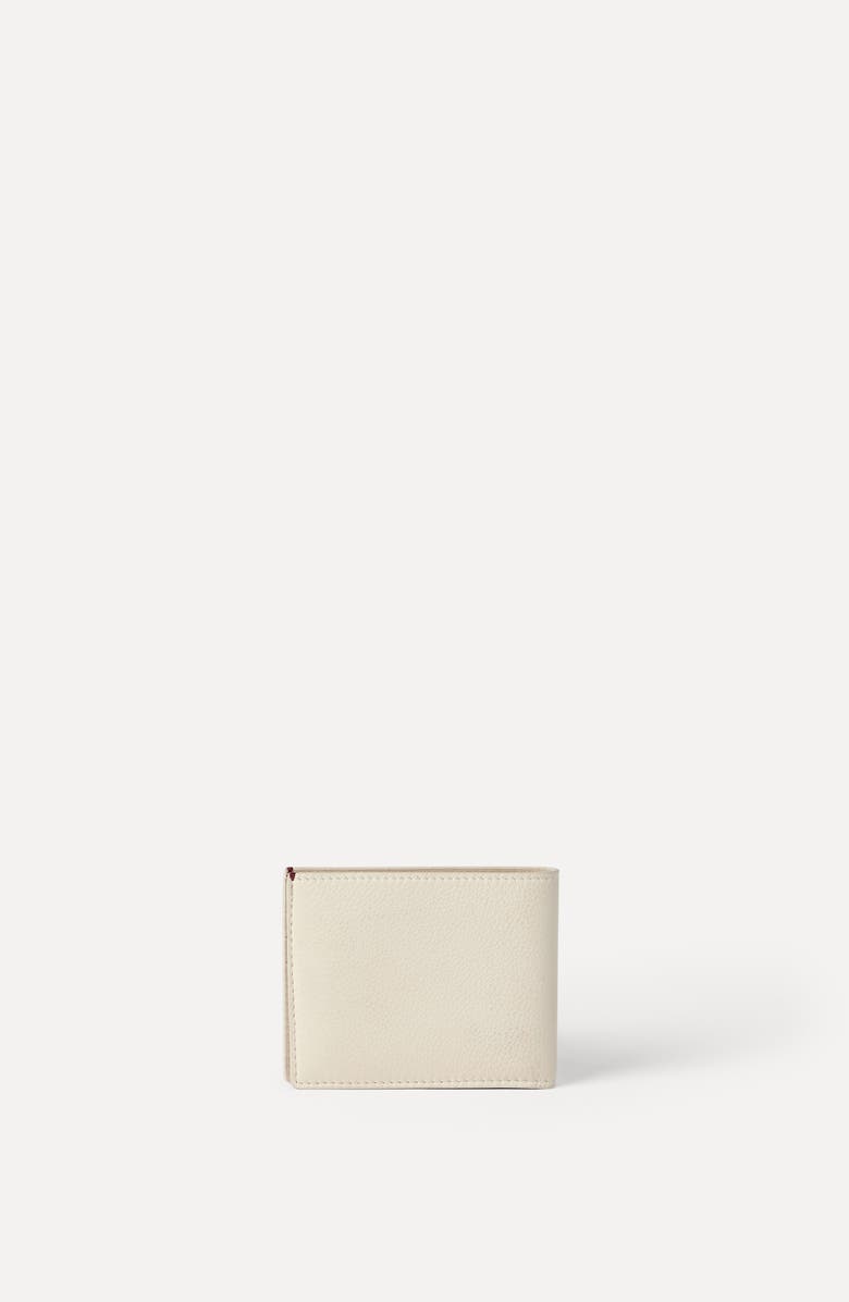 Brunello Cucinelli Calfskin wallet, Alternate, color, Chalk