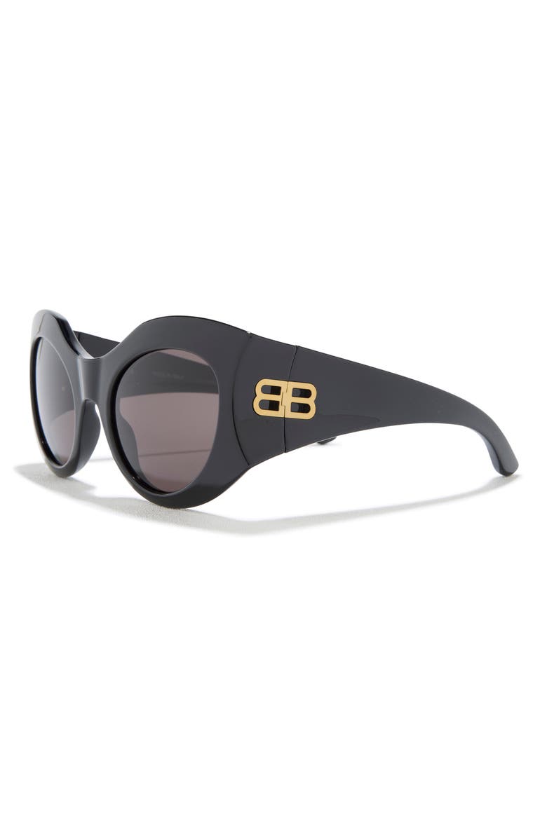 56mm Cat Eye Sunglasses, Alternate, color, BLACK BLACK GREY