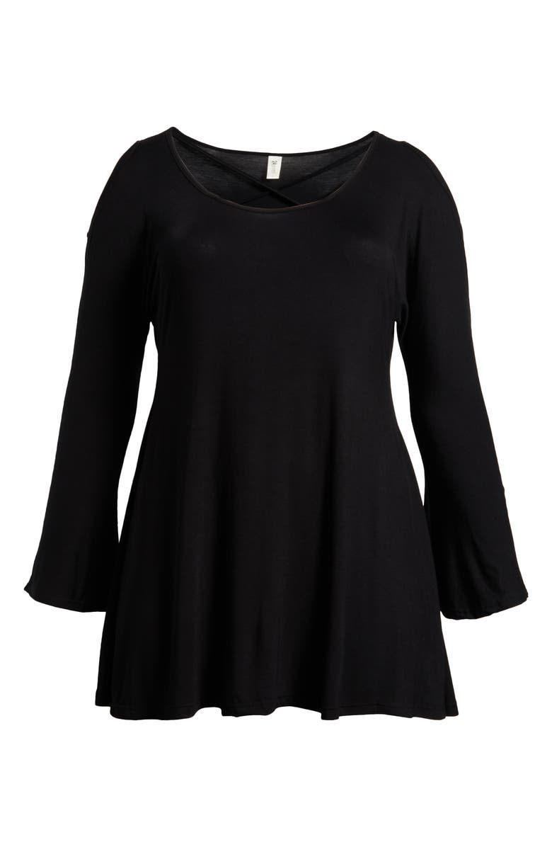 24seven Comfort Apparel Crisscross Strap Jersey Top, Alternate, color, 