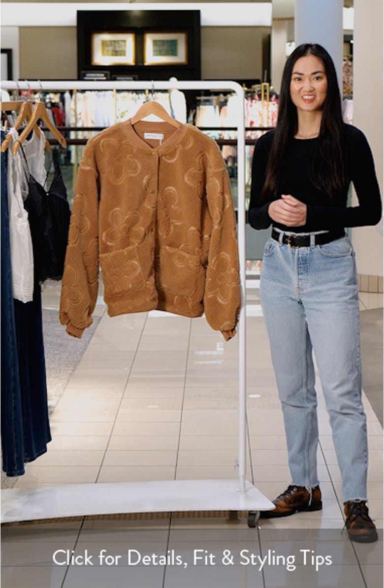 Lasky Flower Pattern Fleece Jacket, sales video thumbnail