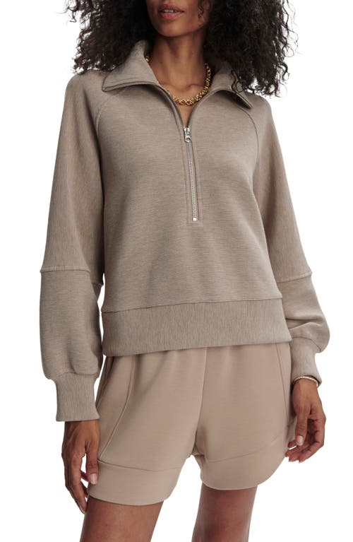 Varley Milano Half-zip Sweatshirt In Taupe Marl