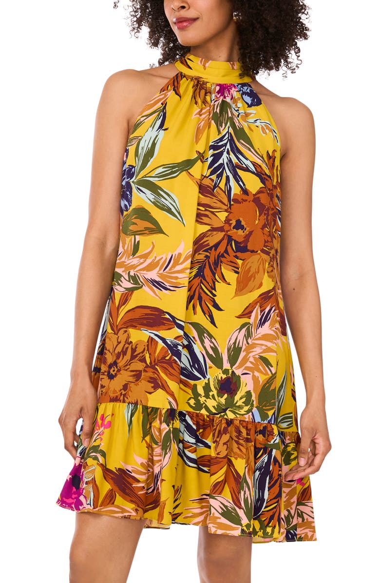 Halogen<sup>®</sup> Floral Halter Dress, Alternate, color, 