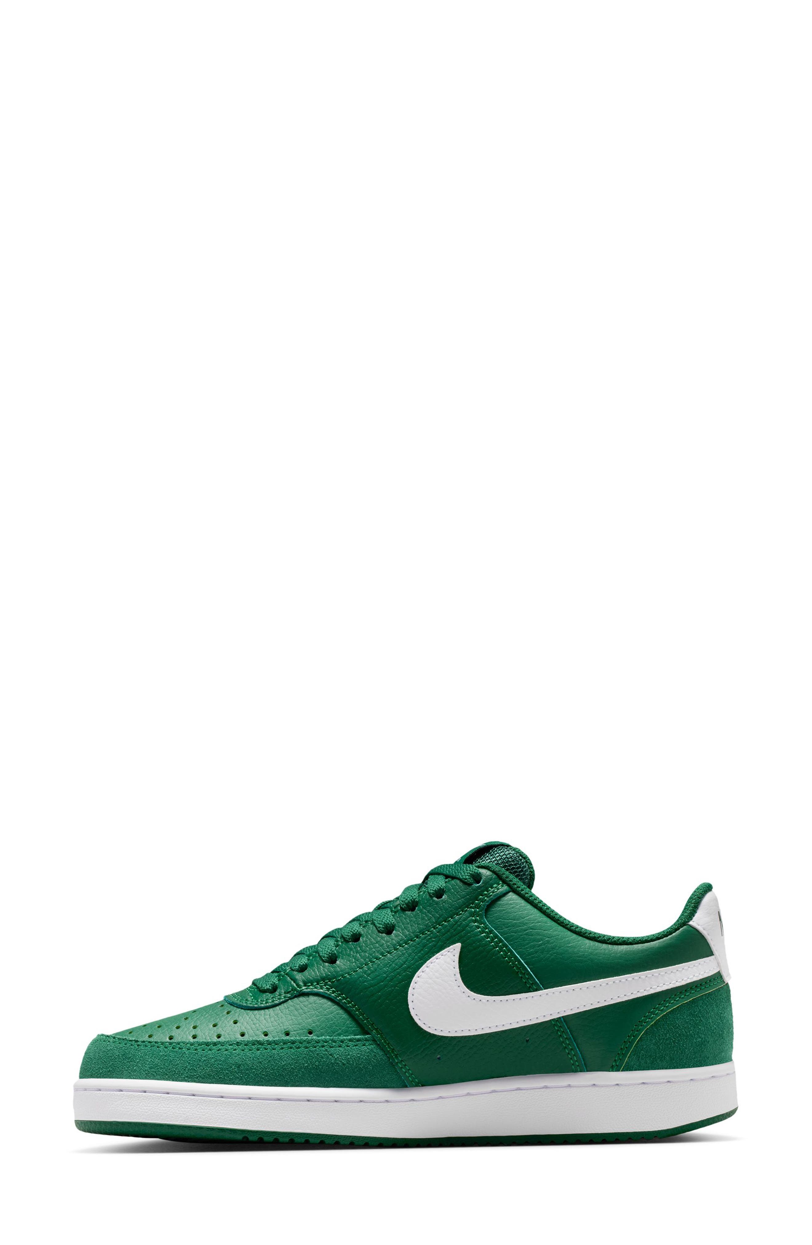 Nike Court Vision Low Sneaker, Alternate, color, Gorge Green/ White