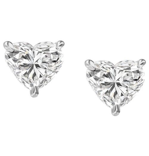 Bliss Diamond 1ct Heart Shape Diamond Studs Lab Grown 14k Gold In 14k White Gold
