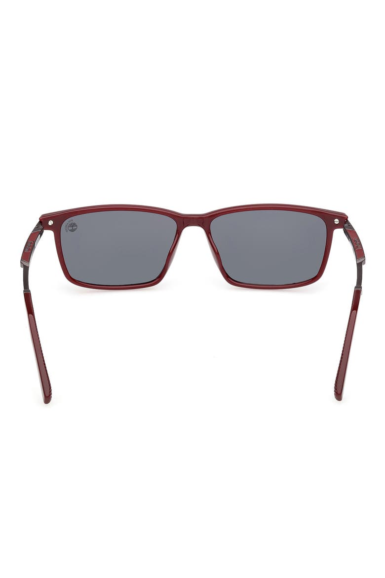 57mm Sunglasses, Alternate, color, SHINY RED / SMOKE POLARIZED