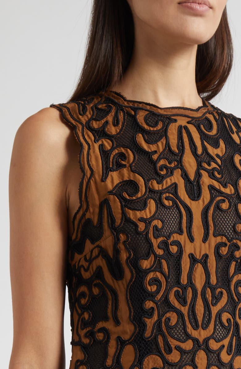 Auryn Appliqué Sleeveless Maxi Dress