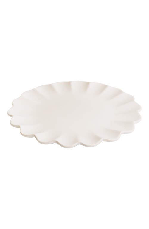 Lemieux Et Cie Dhalia Stoneware 4-piece Dinner Plate Set In White