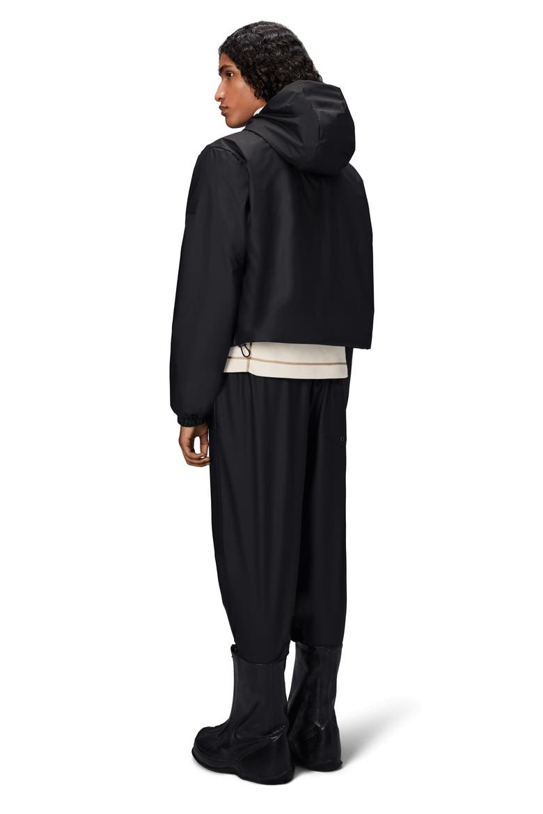 Lohja Water Resistant Insulated Rain Jacket, Alternate, color, BLACK