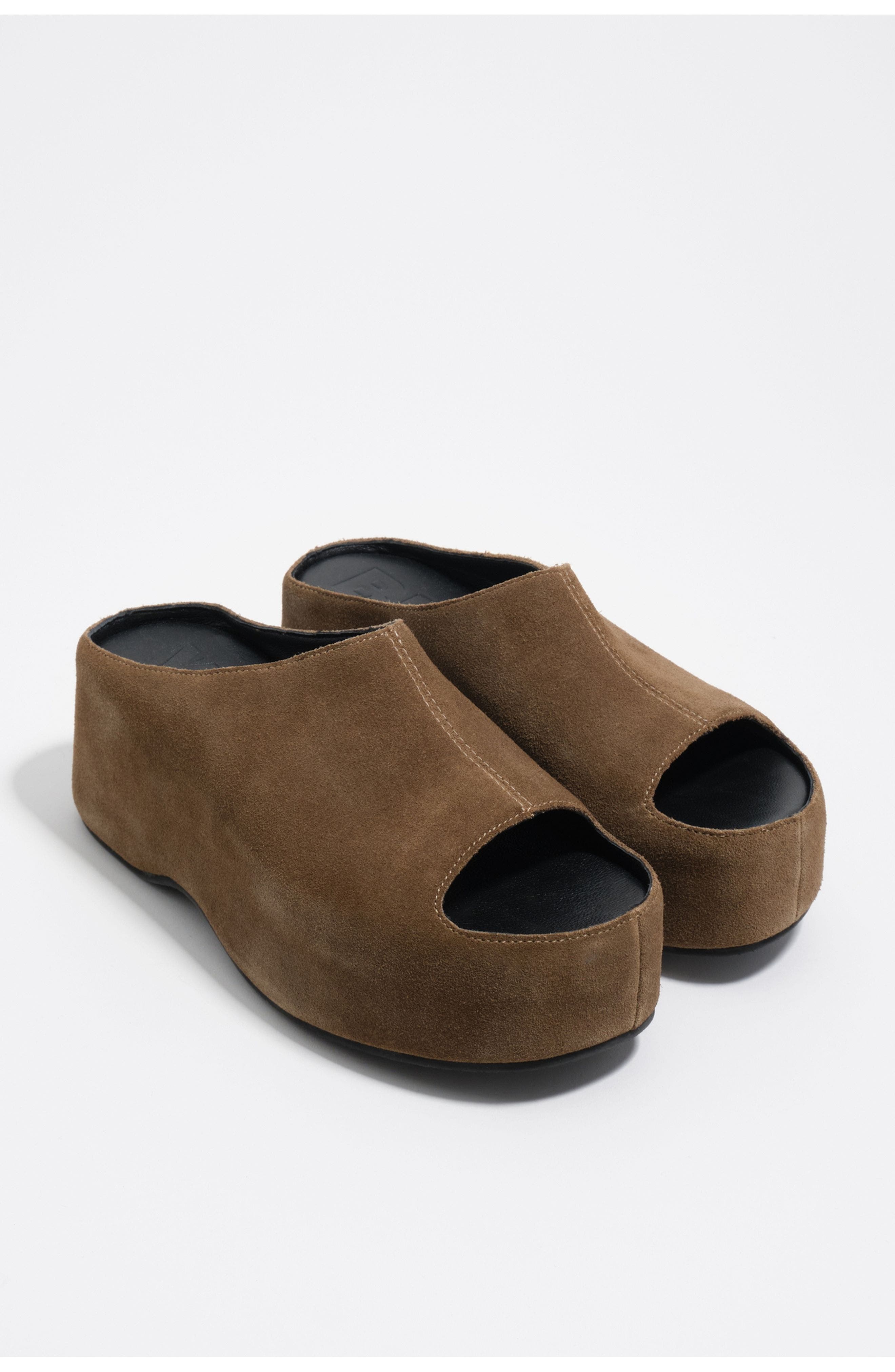Bimba y Lola Suede Platform Sandals, Alternate, color, Olive