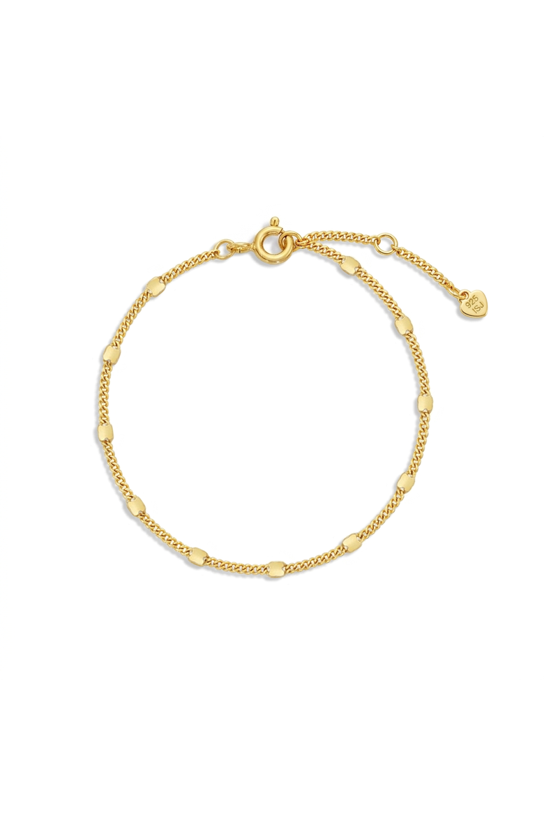 Mirrored Chain Girls Plated Bracelet, Main, color, Gold
