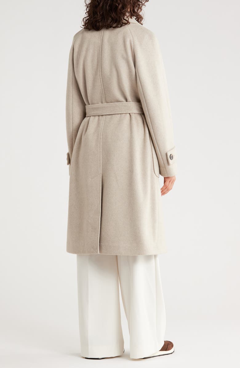 BCBGeneration Missy Belted Wrap Coat, Alternate, color, Oatmeal